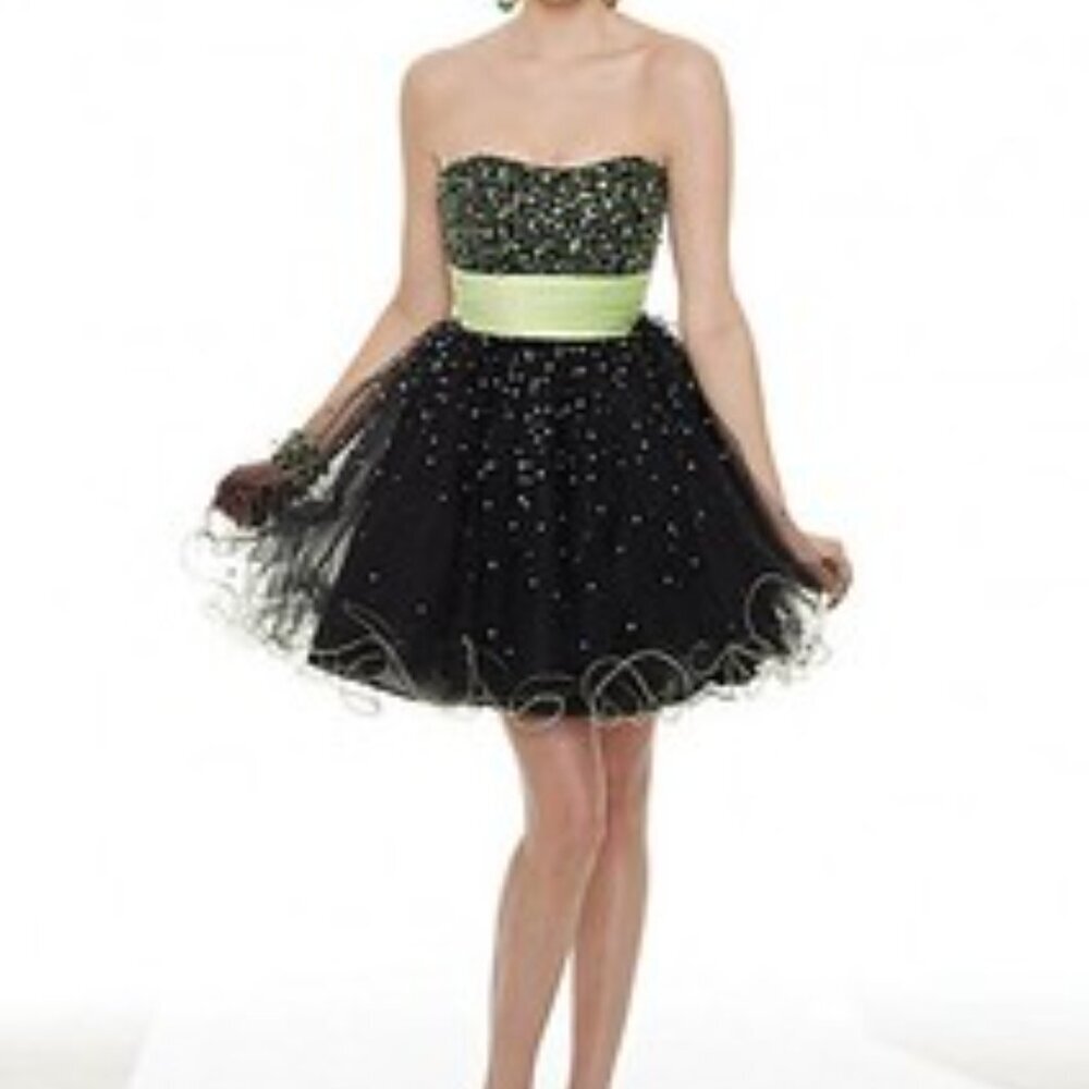 Mori Lee Tulle and Sequin Strapless Prom Dress